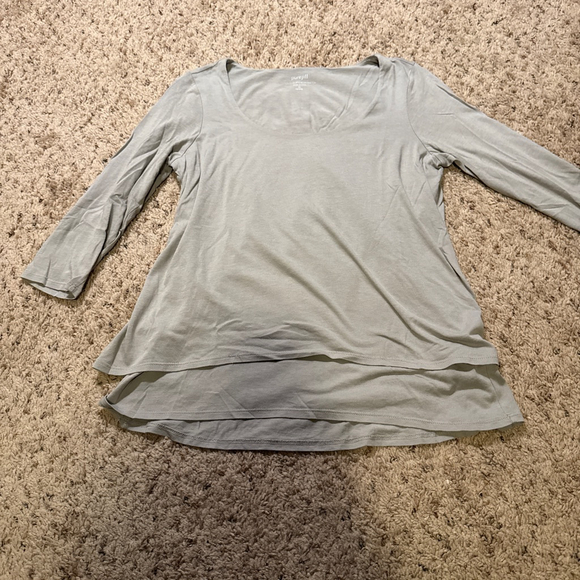 purejill Tops - Women's purejill Gray Elliptical Layered Tunic Top XSP